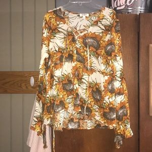 Umgee sunflower flow shirt